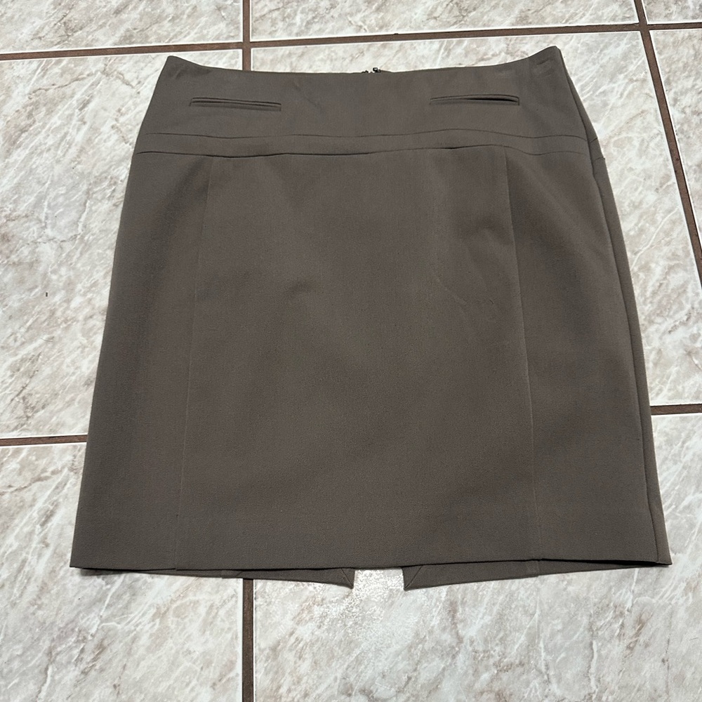 Express Brown Pencil Mini Skirt Size 6 Poly Blend